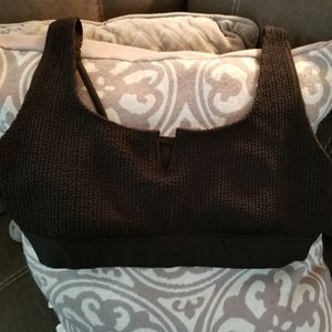 PINK notched sport bra / swim top